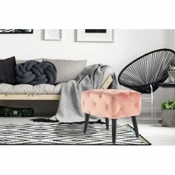 Kayoom HOCKER Piano 125 - 60x40x48 Cm - Rosa / Schwarz -Qeeboo shop unnamed file 1016