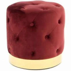 Kayoom HOCKER Piano 225 - 40x40x40 Cm - Bordeaux