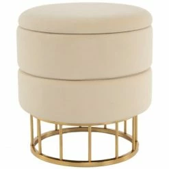 Kayoom HOCKER Zero 525 - 37,5x37,5x41 Cm - Elfenbein