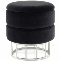 Kayoom HOCKER Zero 525 - 37,5x37,5x41 Cm - Schwarz