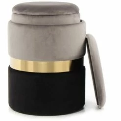 Kayoom HOCKER Zora 125 2-er Set - 2 Stühle à 36x36x44 Cm - Grau / Schwarz -Qeeboo shop unnamed file 1067