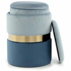 Kayoom HOCKER Zora 125 2-er Set - 2 Stühle à 36x36x44 Cm - Hellblau / Blau -Qeeboo shop unnamed file 1074