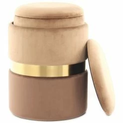 Kayoom HOCKER Zora 125 2-er Set - 2 Stühle à 36x36x44 Cm - Hellbraun / Braun -Qeeboo shop unnamed file 1081