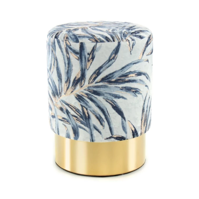 Kayoom Hocker Gipsy 225 - 35 X 35 X 46 Cm - Blau / Gold 3 Kayoom Hocker Gipsy 225 - 35 X 35 X 46 Cm - Blau / Gold