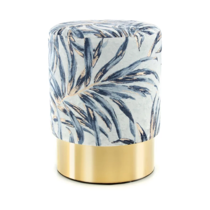 Kayoom Hocker Gipsy 225 - 35 X 35 X 46 Cm - Blau / Gold 4 Kayoom Hocker Gipsy 225 - 35 X 35 X 46 Cm - Blau / Gold – Bild 2