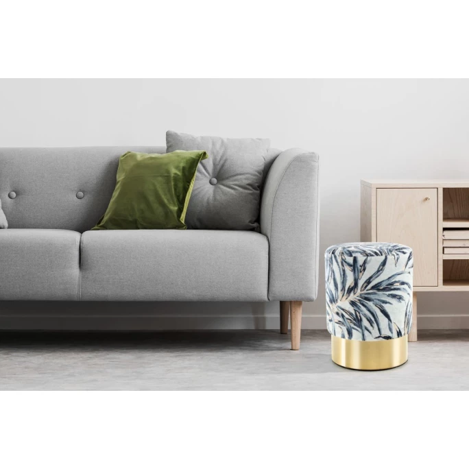 Kayoom Hocker Gipsy 225 - 35 X 35 X 46 Cm - Blau / Gold 5 Kayoom Hocker Gipsy 225 - 35 X 35 X 46 Cm - Blau / Gold – Bild 3