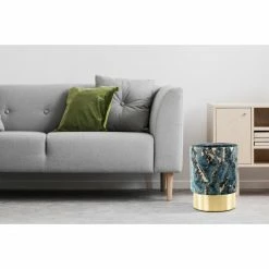 Kayoom Hocker Gipsy 325 - 35 X 35 X 46 Cm - Dunkelblau / Gold -Qeeboo shop unnamed file 1113