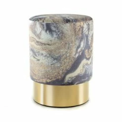 Kayoom Hocker Gipsy 325 - 35 X 35 X 46 Cm - Hellblau / Gold