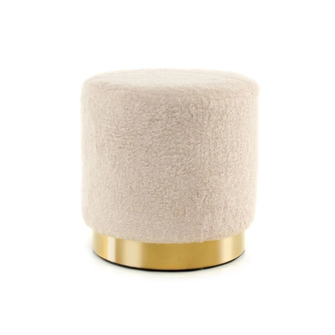 Kayoom Hocker Gipsy 425 - 35 X 35 X 35 Cm - Elfenbein / Gold 4 Kayoom Hocker Gipsy 425 - 35 X 35 X 35 Cm - Elfenbein / Gold – Bild 2