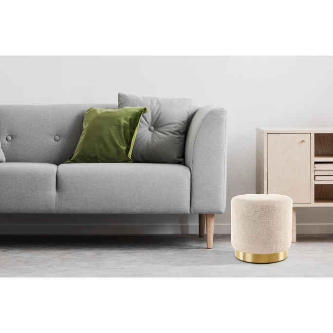 Kayoom Hocker Gipsy 425 - 35 X 35 X 35 Cm - Elfenbein / Gold 5 Kayoom Hocker Gipsy 425 - 35 X 35 X 35 Cm - Elfenbein / Gold – Bild 3