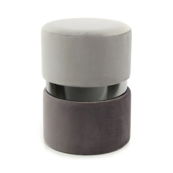 Kayoom Hocker Gipsy 825 - 35 X 35 X 46 Cm - Hellgrau / Schwarz / Dunkelgrau 3 Kayoom Hocker Gipsy 825 - 35 X 35 X 46 Cm - Hellgrau / Schwarz / Dunkelgrau