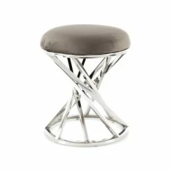 Kayoom Hocker Wesley 325 - 40 X 40 X 49 Cm - Grau / Silber -Qeeboo shop unnamed file 1164