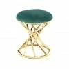 Kayoom Hocker Wesley 325 - 40 X 40 X 49 Cm - Grün / Gold -Qeeboo shop unnamed file 1166