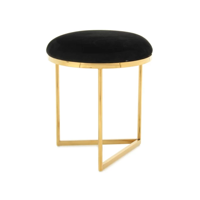 Kayoom Hocker Wynona 325 - 40 X 40 X 49 Cm - Schwarz / Gold 3 Kayoom Hocker Wynona 325 - 40 X 40 X 49 Cm - Schwarz / Gold