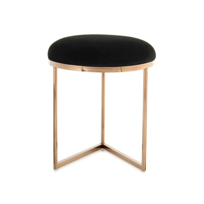 Kayoom Hocker Wynona 325 - 40 X 40 X 49 Cm - Schwarz / Rosé 4 Kayoom Hocker Wynona 325 - 40 X 40 X 49 Cm - Schwarz / Rosé – Bild 2