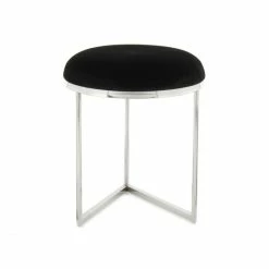 Kayoom Hocker Wynona 325 - 40 X 40 X 49 Cm - Schwarz / Silber -Qeeboo shop unnamed file 1205