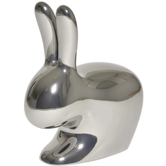 Qeeboo Rabbit Chair Baby Metall Finish Stuhl - 45,3 X 26,2 X 52,7 Cm - Silver 3 Qeeboo Rabbit Chair Baby Metall Finish Stuhl - 45,3 X 26,2 X 52,7 Cm - Silver