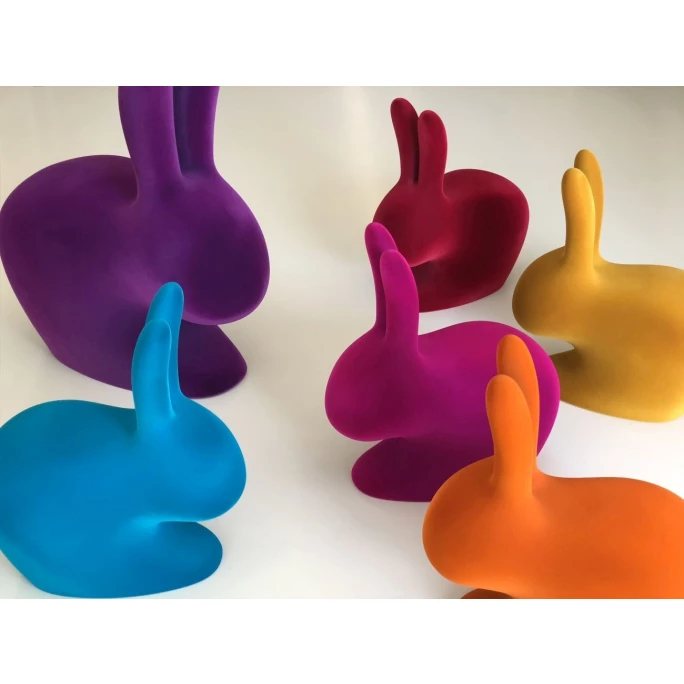 Qeeboo Rabbit Chair Baby Velvet Finish Stuhl - 45,3 X 26,2 X 52,7 Cm - Fuxia 4 Qeeboo Rabbit Chair Baby Velvet Finish Stuhl - 45,3 X 26,2 X 52,7 Cm - Fuxia – Bild 2