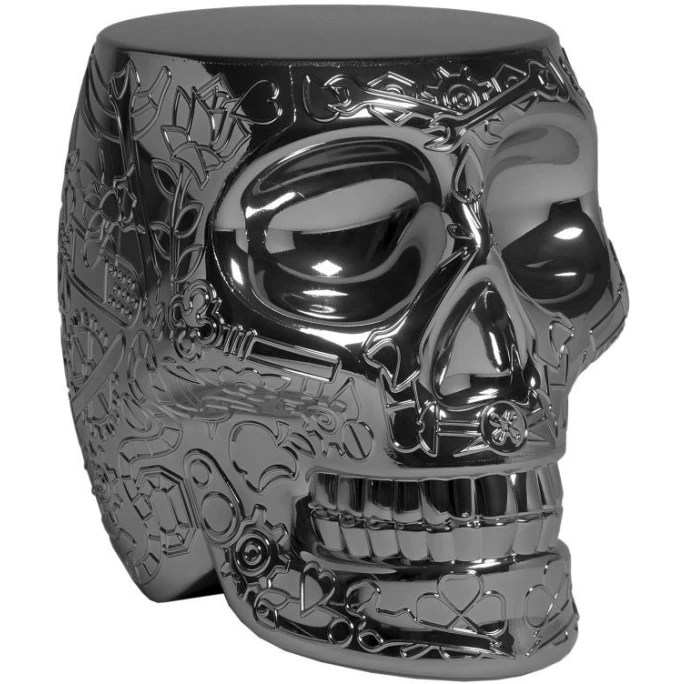 Qeeboo Mexico Metall Finish Stuhl/Beistelltisch - 38,2 X 53 X 45 Cm - Titanium 4 Qeeboo Mexico Metall Finish Stuhl/Beistelltisch - 38,2 X 53 X 45 Cm - Titanium – Bild 2