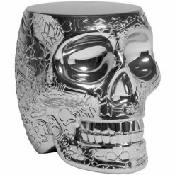 Qeeboo Mexico Metall Finish Stuhl/Beistelltisch - 38,2 X 53 X 45 Cm - Silver -Qeeboo shop unnamed file 1259