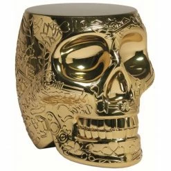 Qeeboo Mexico Metall Finish Stuhl/Beistelltisch - 38,2 X 53 X 45 Cm - Gold -Qeeboo shop unnamed file 1262