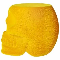 Qeeboo Mexico Velvet Finish Stuhl/Beistelltisch - 38,2 X 53 X 45 Cm - Dark Gold -Qeeboo shop unnamed file 1266