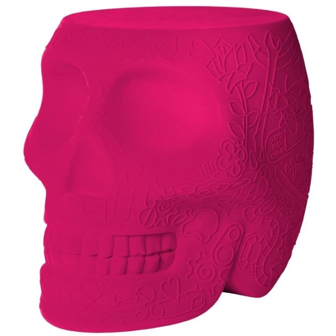 Qeeboo Mexico Velvet Finish Stuhl/Beistelltisch - 38,2 X 53 X 45 Cm - Fuxia 4 Qeeboo Mexico Velvet Finish Stuhl/Beistelltisch - 38,2 X 53 X 45 Cm - Fuxia – Bild 2