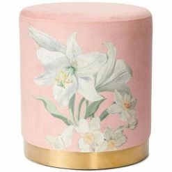 ESSENZA HOME Essenza Rosalee Hocker - ø 40 Cm - Höhe 43 Cm Cm - Dark Blush