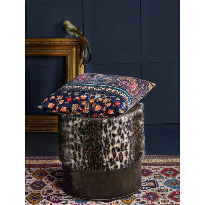 Apelt Luke Sitzpouf Rund Mit Samtsockel - 41x41 Cm - Braun 4 Apelt Luke Sitzpouf Rund Mit Samtsockel - 41x41 Cm - Braun – Bild 2