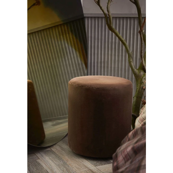 ESSENZA HOME Essenza Furry Hocker - Ø 40 - Höhe 43 Cm - Chocolate 4 ESSENZA HOME Essenza Furry Hocker - Ø 40 - Höhe 43 Cm - Chocolate – Bild 2