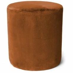 ESSENZA HOME Essenza Furry Hocker - Ø 40 - Höhe 43 Cm - Leather Brown