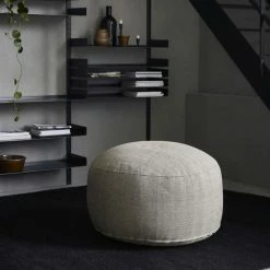 House Doctor Tabi Pouf - Ø 80 Cm - Höhe 40 Cm - Braun -Qeeboo shop unnamed file 1343