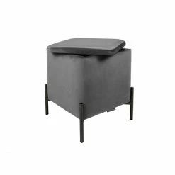 Leitmotiv Snog Sitzhocker - 45x45x47 Cm - Dark Grey