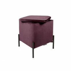 Leitmotiv Snog Sitzhocker - 45x45x47 Cm - Dark Purple