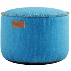 SACKit Cobana Pouf - Ø 50 Cm - Höhe 35 Cm - Turkis