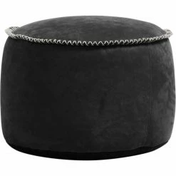 SACKit Dunes Pouf - Ø 50 Cm - Höhe 35 Cm - Anthrazite
