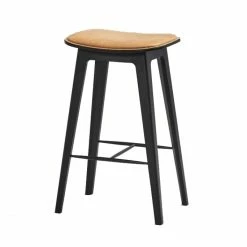 SACKit Nordic Barhocker DUNES Mit Kreuznaht - 68x46x33.5 Cm - Cognac