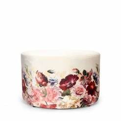 ESSENZA HOME ESSENZA Anneclaire Pouf-Sitzhocker - Ø 60 - Höhe 37 Cm - Sand