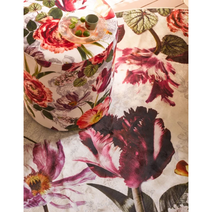 ESSENZA HOME ESSENZA Scarlett Pouf-Sitzhocker - Ø 40 - Höhe 43 Cm - Vanilla 4 ESSENZA HOME ESSENZA Scarlett Pouf-Sitzhocker - Ø 40 - Höhe 43 Cm - Vanilla – Bild 2