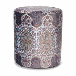 ESSENZA HOME ESSENZA Giulia Pouf-Sitzhocker - Ø 40 - Höhe 43 Cm - Iceblue
