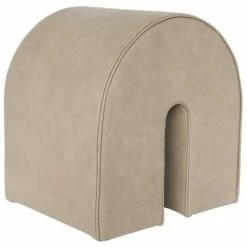 Kristina Dam Studio Curved Pouf - 42x36x42 Cm - Light Brown