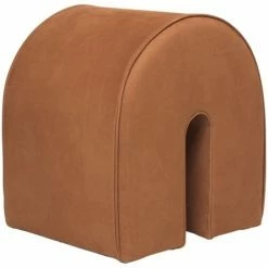 Kristina Dam Studio Curved Hocker - 42x36x42 Cm - Cognac