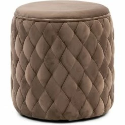 Riviera Maison Rivièra Maison Athens Hocker - Ø 38 Cm - Höhe 40 Cm - Golden Mink