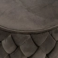 Riviera Maison Rivièra Maison Athens Hocker - Ø 38 Cm - Höhe 40 Cm - Anthracite -Qeeboo shop unnamed file 1485