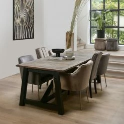 Riviera Maison Rivièra Maison Bel Air Hocker - Ø 55 Cm - Höhe 45 Cm - Golden Mink -Qeeboo shop unnamed file 1499