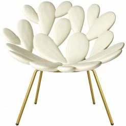 Qeeboo Filicudi Sessel - 93 X 72 X 85 Cm - White-brass