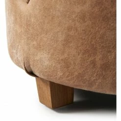 Riviera Maison Rivièra Maison Bowery Hocker - Ø 45 Cm - Höhe 46 Cm - Camel -Qeeboo shop unnamed file 1518