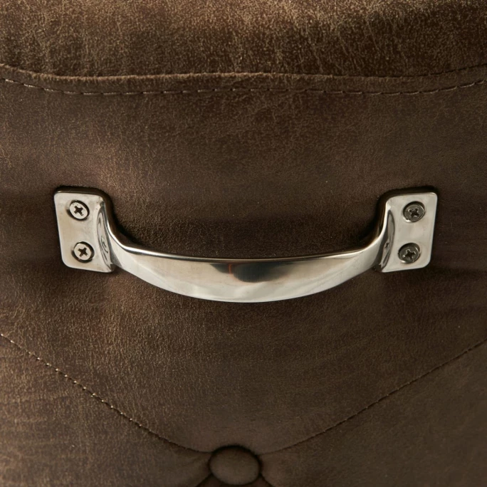 Riviera Maison Rivièra Maison Bowery Hocker - Ø 45 Cm - Höhe 46 Cm - Coffee 6 Riviera Maison Rivièra Maison Bowery Hocker - Ø 45 Cm - Höhe 46 Cm - Coffee – Bild 4