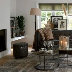 Riviera Maison Rivièra Maison Bowery Hocker - Ø 45 Cm - Höhe 46 Cm - Espresso 13 Riviera Maison Rivièra Maison Bowery Hocker - Ø 45 Cm - Höhe 46 Cm - Espresso -Qeeboo shop unnamed file 1530