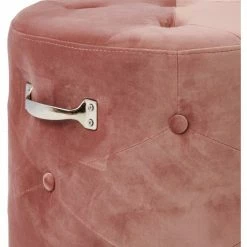 Riviera Maison Rivièra Maison Bowery Hocker - Ø 45 Cm - Höhe 46 Cm - Rosé Stain -Qeeboo shop unnamed file 1535